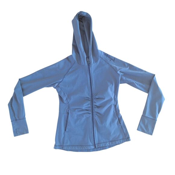 Life Is Good Activewear Good Move Full Zip Hooded Gray Jacket Semi Fitted Peru - Picture 1 of 16